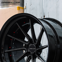 Jantes Greenloop en fibre de carbone forgée sur mesure, 20, 21, 22 pouces, légères, concaves profondes, pour supercars de luxe haute performance
