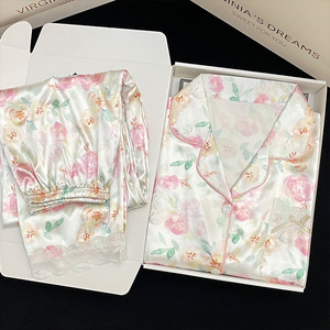 <span class=keywords><strong>ชุด</strong></span><span class=keywords><strong>นอน</strong></span><span class=keywords><strong>ผู้</strong></span><span class=keywords><strong>หญิง</strong></span> แฟชั่นหวาน ลายดอกไม้ ผ้าไหมเทียม ดีไซน์หรูหรา แต่งลูกไม้ ทรงหลวม ไซส์ใหญ่ <span class=keywords><strong>ชุด</strong></span>ลำลอง - Product Image 2