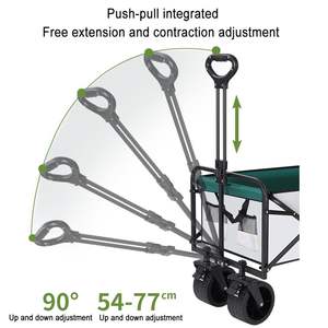 Chariot de plage ultra-compact, pliable, robuste, chariot utilitaire pour la plage et les courses - Product Image 2