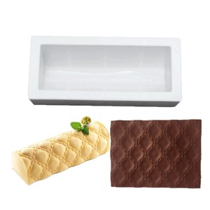 <span class=keywords><strong>Tapis</strong></span> d'impression souple à motif diamant pour bordures de gâteaux aspect matelassé de luxe et moulage de chocolat - Product Image 1