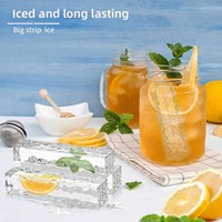 Moule à glace en silicone réutilisable et écologique, best-seller, de qualité alimentaire, pour snacks, sushis, whisky, forme quatre barres, facile à utiliser