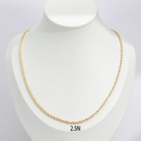 Collier en or 14 carats CM Jewelry en gros, chaîne de corde unisexe classique hip-hop, chaîne épaisse, plusieurs tailles