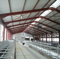Bâtiment préfabriqué en acier clé en main pour bétail/ovins avec aménagement flexible