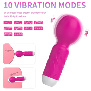 Potente Masajeador Vibrador Tipo Varita, Recargable por USB, Impermeable IPX7, de Silicona, Portátil, para Clítoris y Punto G, 20/8 Velocidades, para el Cuerpo - Product Image 2