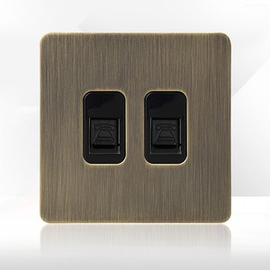 <b>Light</b> Toggle Switch 86 250v 1/2/3/4 Gang Double Pole 2 Way Wall Retro Green Bronze Stainless Steel Frame UK Standard 10A - Product Image 4