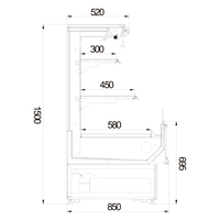 Réfrigérateur vertical multi-étages à rideau d'air, vitrine ouverte, de -1 à 7 °C ℃   Équipement de refroidissement par air pour supermarchés