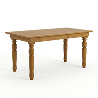 Table de ferme en pin massif en gros avec pieds détachables, couleur personnalisable, pour banquets, mariages, hôtels et cafés