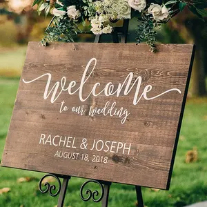 H Custom Wedding Decor Beach Sign Wood Directional Signs Optional Personalized Signage For Wedding Gift