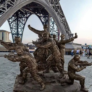 Antique Bronze-Colored sợi thủy tinh điêu khắc lớn ngoài trời điêu khắc cho công viên cảnh quan thiết kế - Product Image 3