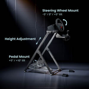 Soporte para <span class=keywords><strong>Volante</strong></span> de Simulador de Carreras Plegable Super Económico LRS21-BS02 <span class=keywords><strong>con</strong></span> Unidades de Fijación para <span class=keywords><strong>Silla</strong></span> - Product Image 2