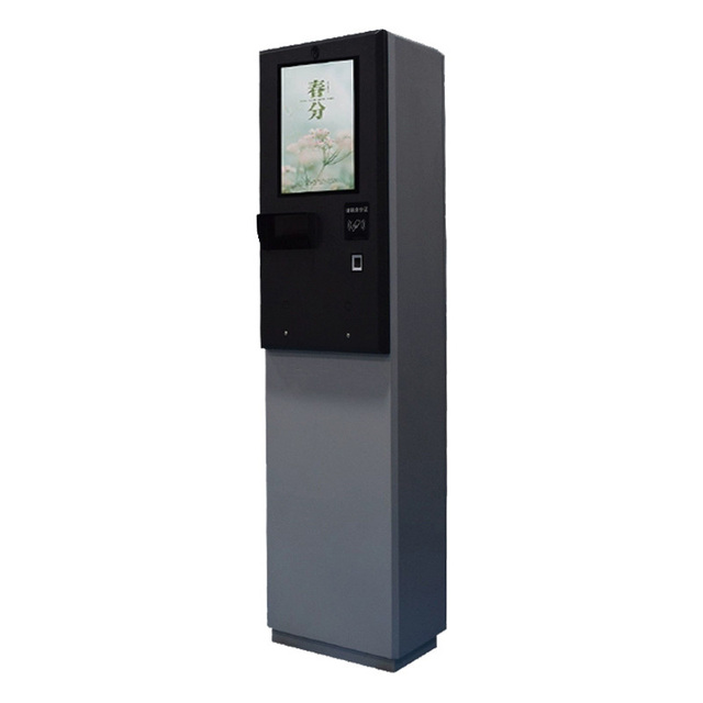 Outdoor Parking Floor-standing 21.5-inch Self-service Parking Kiosk Supports Credit Card Cash Barcode Payment