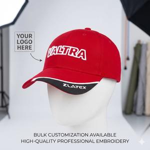 Gorra de Béisbol Estilo Dad Hat, Roja, de Algodón, de 6 Paneles, Sin Estructura, Informal, Hip Hop, Streetwear - Product Image 1