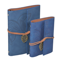 Carnet d'étudiant en stock avec sangle bleue, à feuilles mobiles, motif ajouré, carnet de journal et de graffiti, direct usine