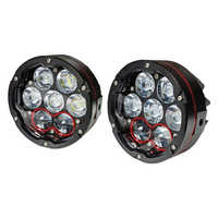 Lumière auxiliaire de moto J7A super lumineuse 210W LED lumière jaune lumière blanche 7 lentilles projecteur étanche haute luminosité