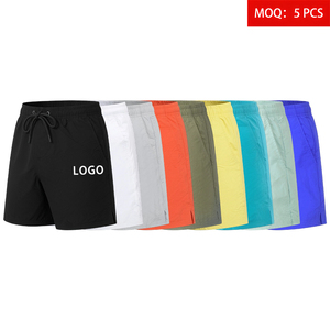 Shorts <span class=keywords><strong>de</strong></span> <span class=keywords><strong>bain</strong></span> pour garçons personnalisés, séchage rapide, légers, pour la plage, double couche, doublure en maille, couleur unie, avec poches - Product Image 1