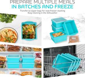 Grand moule à glaçons en silicone de qualité alimentaire avec anneau en acier, récipient de stockage pour aliments pour bébés transfrontalier pour la conservation de la soupe - Product Image 5