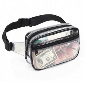 Sac banane transparent étanche en PVC, mignon, personnalisable avec logo, pour voyage décontracté et fitness, vente en gros - Product Image 1