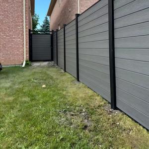 Bên Ngoài Hàng Rào Nhôm Ngoài Trời Riêng Tư Hàng Rào Nhà Trang Trí Gỗ Nhựa Composite Bảng Điều Chỉnh WPC Hàng Rào Bảng Điều Chỉnh Ốp Set - Product Image 1