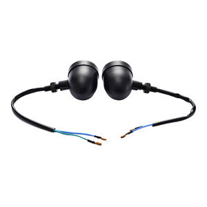 GOOFIT Moto <span class=keywords><strong>Noir</strong></span> 12V 10W Lampe de phare clignotante Vintage Refit Chrome/Amber <span class=keywords><strong>Bullet</strong></span> Mini Clignotants Indicateur - Product Image 5
