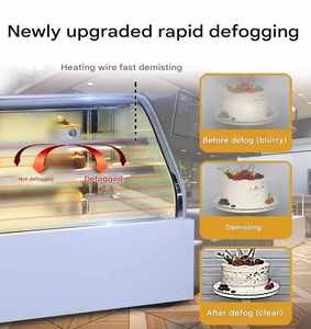 0.9m chất lượng cao kính Countertop tủ lạnh hiển thị trường hợp thực phẩm giới thiệu nhỏ tủ kính bánh hiển thị giới thiệu - Product Image 6