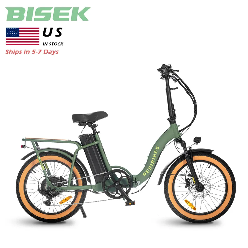 USA Warehouse Stock OEM 500w 750w 48V 10AH Hub Motor Fat Tire Electric Folding Bike Electric bicycle With Lithium Battery