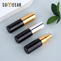 Atomiseur de parfum miniature SUMEEAR 5 ml, flacon noir avec bouchon en aluminium, vaporisateur à fine brume, flacon rechargeable pour voyage