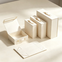 Nouvelle boîte pliante magnétique en papier avec grand logo personnalisé, emballage de luxe en carton rigide pliable, boîte cadeau avec ruban