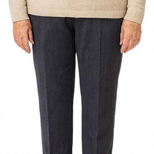Pantalones Casuales de Corte Recto y Cintura Media para Hombre, Antiarrugas, Largos, de Color Sólido, Mezcla de Lana Tejida, para Otoño - Product Image 4