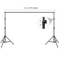 Supporto per Sfondo Fotografico Regolabile in Metallo 2*3M Marca HKLP, Attrezzatura da Studio di Origine Cinese