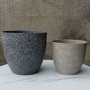 Jardinière en plastique épais et durable, pot à fleurs européen en pierre givrée, pour <span class=keywords><strong>plantes</strong></span> vertes et fleurs - Product Image 3