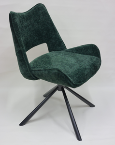 Hoge Kwaliteit Italiaanse Nordic 180 Graden Automatische Terugkeer Groen Gat Achtervleugel Draaibare Stof Eetstoel Voor Restaurant - Product Image 2