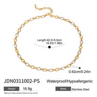 Collier unisexe en acier inoxydable plaqué or 18 carats avec boucle croisée or et argent, idéal pour le quotidien et comme cadeau – Vente en gros