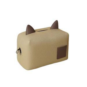 Cage de transport rectangulaire pour animaux de compagnie avec oreilles, pour petits et moyens chiens et chats - Cage de voiture portable pour extérieur, anti-stress, chaude, imperméable et anti-poussière - Product Image 1