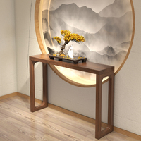 Table console longue et étroite contemporaine en bois massif écologique Xuanguan, nouvelle collection chinoise, pour le salon