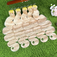 Cheveux humains de qualité 12A, double trame # Cheveux humains vierges bruts cambodgiens blonds ondulés 30 pouces, 100 % alignés sur les cuticules, fournisseur de cheveux humains bruts