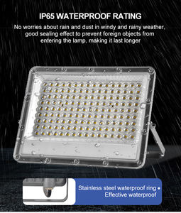 Luz de inundación LED impermeable IP65 para jardín al aire libre, patio de parque, 10W, 20W, 30W, 50W, 100W, 150W, 200W, 300W, 400W, fuente de alimentación de CA de aluminio - Product Image 6