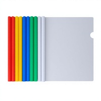 Protège-documents transparents en PP format A4 avec barre de reliure coulissante colorée et couverture de rapport avec barre dorsale