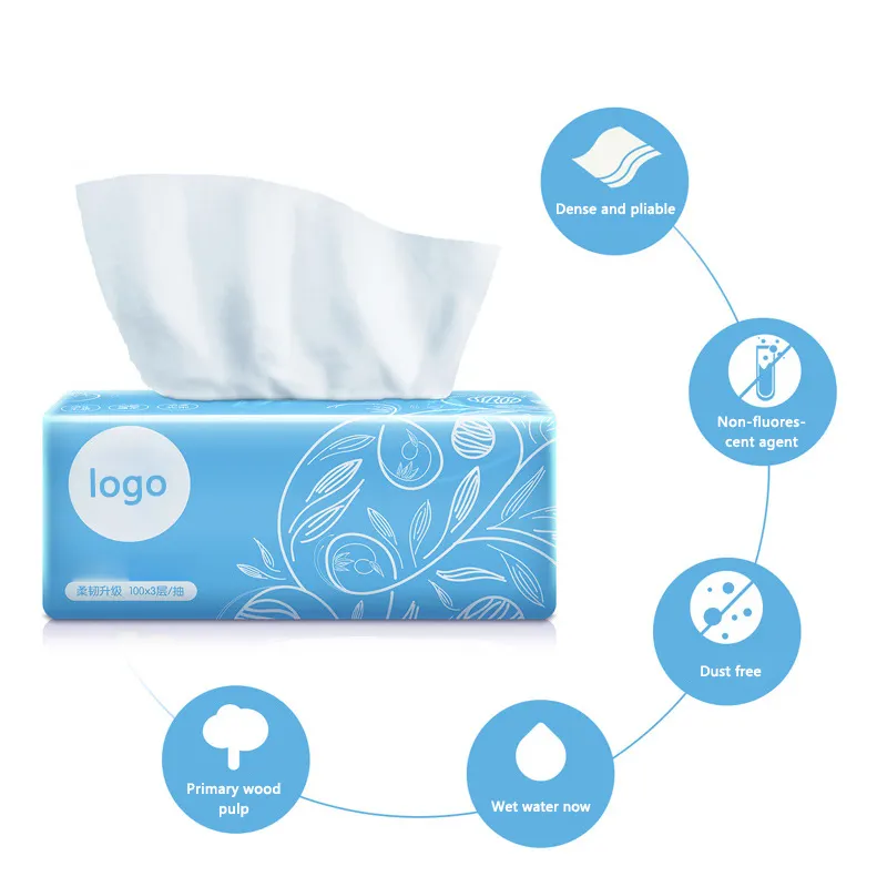 professional manufacturer print advertisement customized pocket facial tissue for publicize company