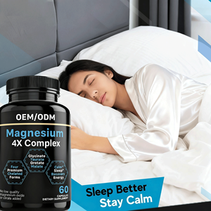 קפסולות מגנזיום 4X קומפלקס OEM/ODM, מגנזיום גליצינאט ומלאט, תוספי תזונה לשינה, אנרגיה ובריאות - Product Image 2
