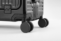 Maleta de Aluminio de Lujo de Marca Privada, Simple, Clásica y Duradera, con Bolsillo Frontal, Ruedas Giratorias de 360 Grados, Cierre TSA, 20/24 Pulgadas, Rígida