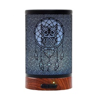 Diffuseur d'aromathérapie ultrasonique électrique alimenté par USB, design métallique, 100 ml, avec lumière LED 7 couleurs et fonction de minuterie