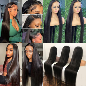 Produk Kecantikan Rambut manusia Brasil murah 13*4 HD wig renda depan untuk rambut virgin wanita hitam wig renda dengan rambut bayi - Product Image 5