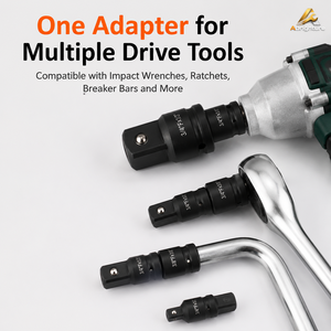 Set Adaptor Soket Impact 8 Buah, Kit Pengurang Penggerak Baja Cr-Mo untuk Kunci Impact, Kunci Soket, Alat Perbaikan 1/4" 3/8" 1/2" 3/4" 1" - Product Image 3