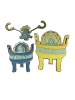Aimant de réfrigérateur personnalisé à effet sable mouvant, design emblématique de monument urbain à mouvement liquide, en métal, pour souvenir d'agence de voyage
