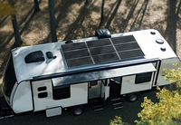 Panneau solaire monocristallin compact 75W à cadre noir 670 555 25mm 12V, module photovoltaïque résistant aux intempéries pour usage hors réseau, abri, yacht
