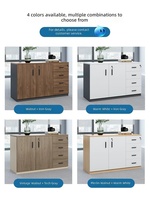 Meuble de rangement latéral en bois pour bureau, avec tiroirs à verrouillage, pour thé et eau, moderne, réglable en hauteur, en panneaux de particules, pour imprimante
