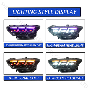 SINDAR Auto RGB phare assemblage voiture RGB feu arrière lumière LED pour <span class=keywords><strong>Ford</strong></span> <span class=keywords><strong>Mustang</strong></span> S650 <span class=keywords><strong>GT</strong></span> 2024 2025 rouge démon oeil Style Type 24-25 - Product Image 3