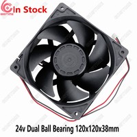 Ventilateur axial sans balais GDSTIME GDP1238 haute vitesse 3500~4500 tr/min DC 12V 24V 120x120x38mm 120mm 5 pouces avec roulement à billes pour boîtier d'ordinateur PC