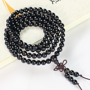 Ebony <b>Beaded</b> <b>Bracelet</b> 6mm 108 Beads Multi Strand Women's Gift Jewelry - Product Image 3