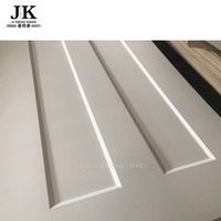 JHK-MS03 Vente chaude Porte pliante accordéon en bois à trois panneaux, miroir, pour placard intérieur, surface lisse, style Shaker moulé